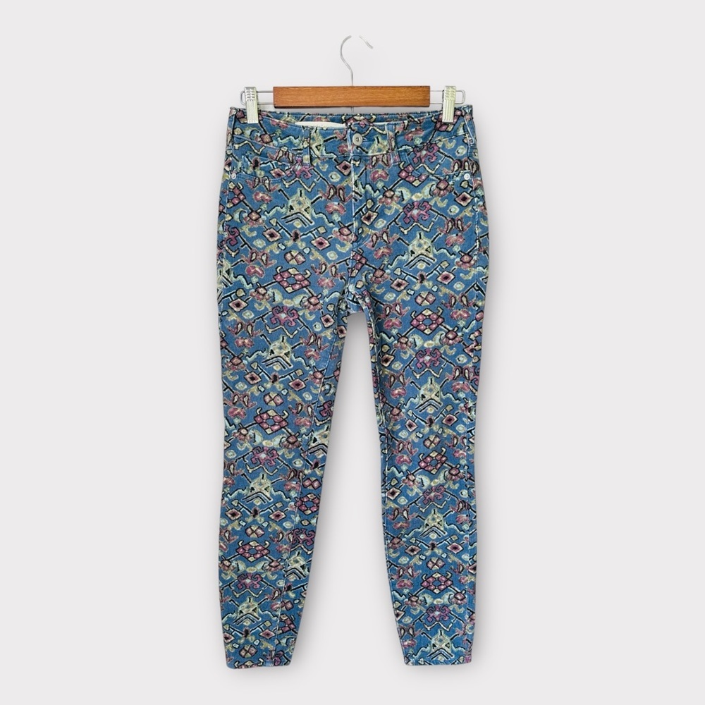 Anthropologie Pilcro and the Letterpress High-Rise Skinny Pant in Velvet Blue Mo